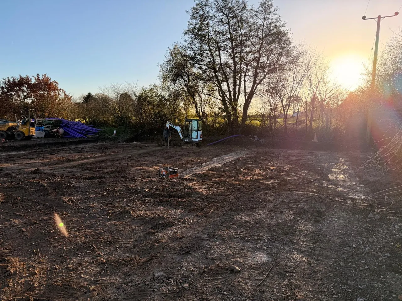 Site cleared and excavated ready for groundworks