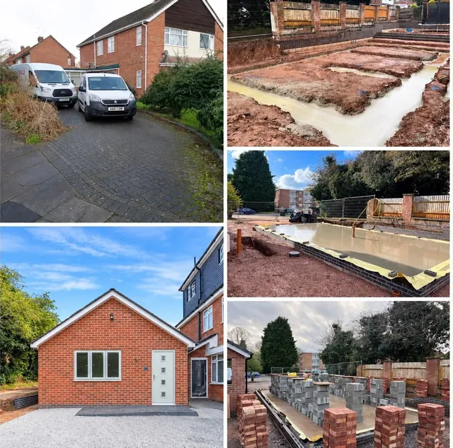 New-build bungalow from groundworks to completion